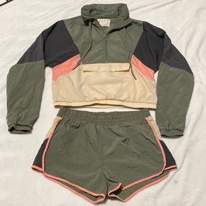 Aeropostale Track Matching Set - size small top and size medium shorts